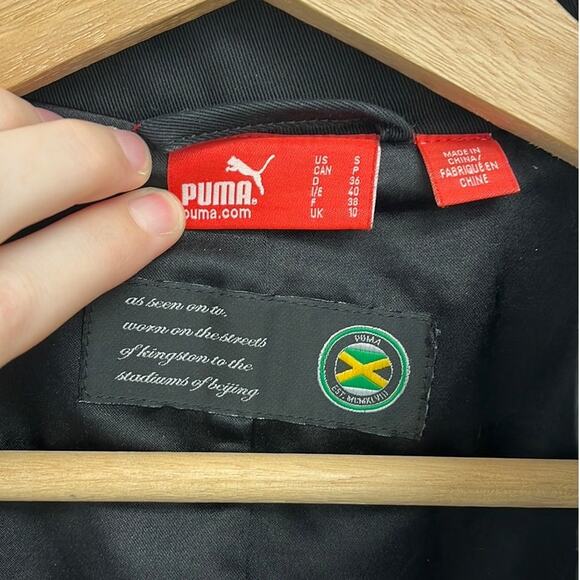 Puma Jamaica Logo Patch Y2K Retro Sporty Streetwear Cotton Rugby Jacket - Small - Picture 9 of 16